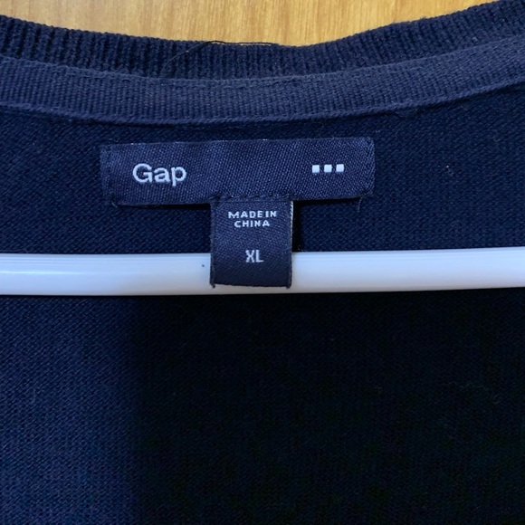 Gap buttoned navy cotton cardigan - Picture 2 of 3